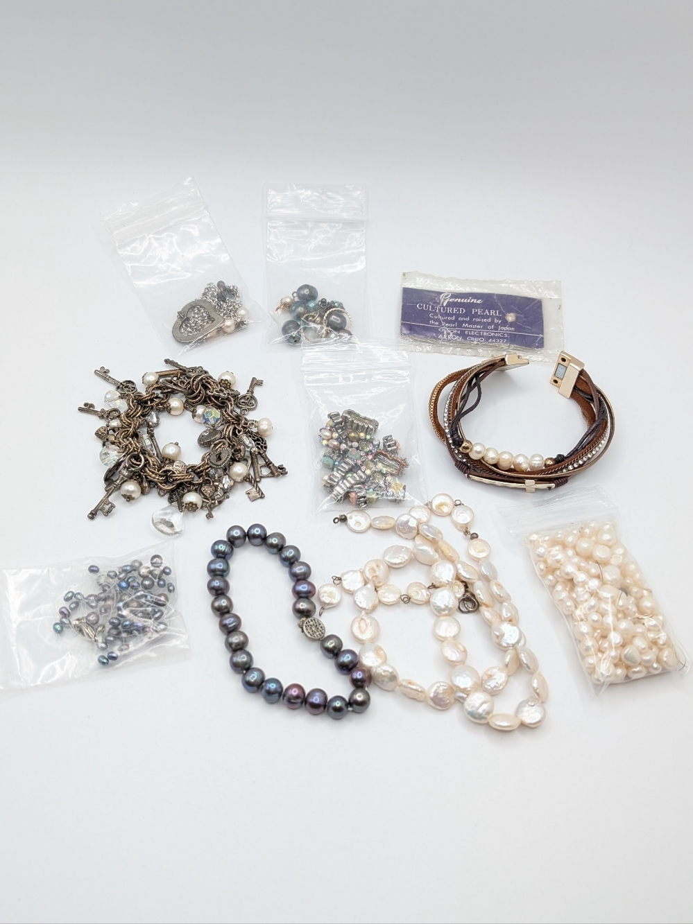 Cultured Freshwater Pearl Jewelry Craft Lot